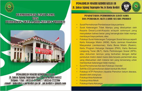 Prosedur Pembebasan Biaya Perkara (Prodeo) – Pengadilan Negeri Kediri ...